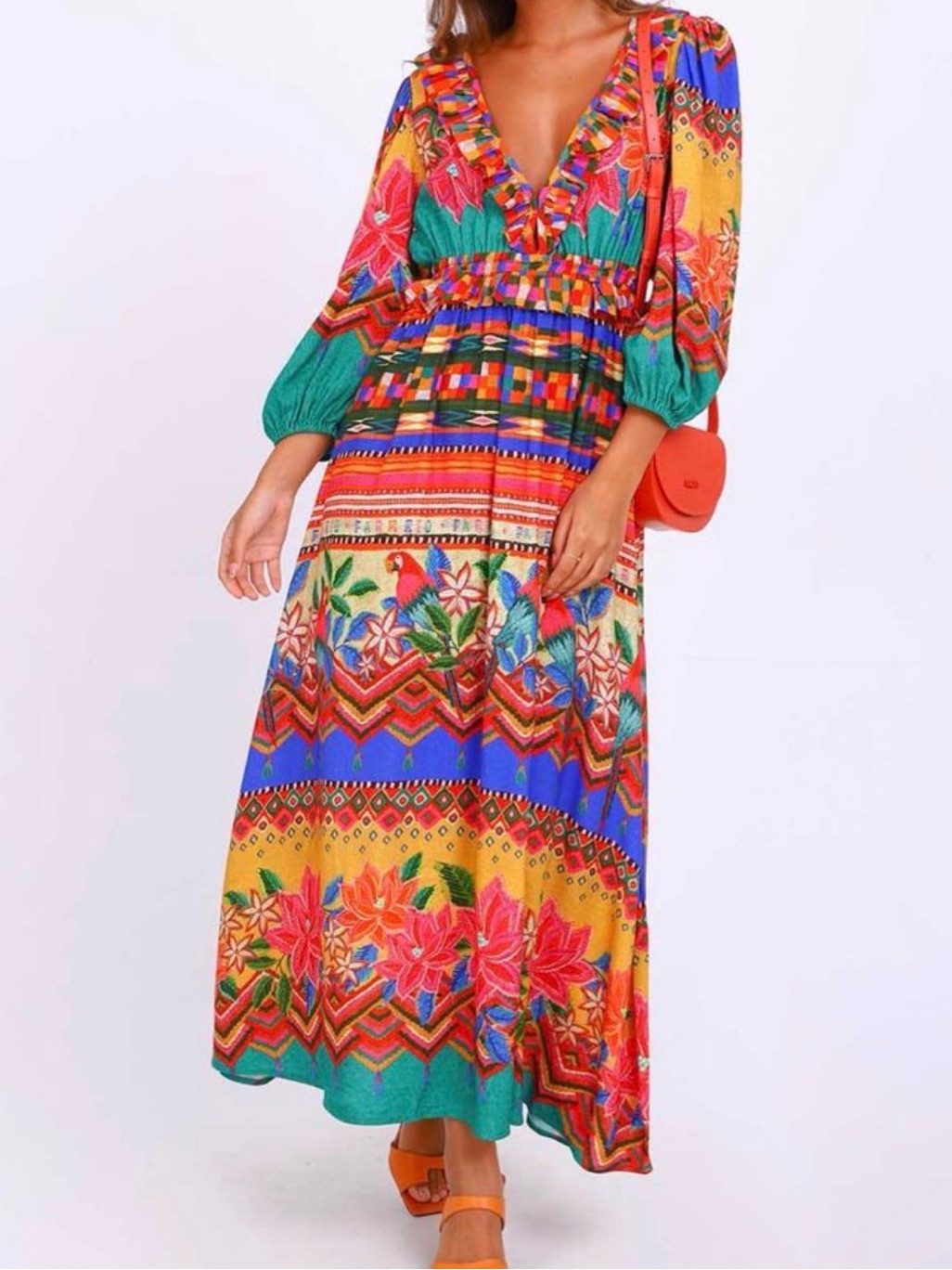 Farm Rio Tropical Print Maxi Dress